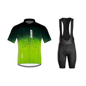 Maillot de cyclisme personnalisé dégradé vert créatif professionnel coupe courte conception <span class=keywords><strong>originale</strong></span> Ridewear - Product Image 2