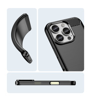 Coques de téléphone portable de bonne qualité pour iPhone 18 Pro Max, coque arrière de téléphone en TPU carbone antichoc pour iPhone 18