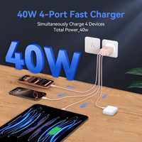 Chargeur mural USB C 3.0 PD polyvalent et fiable, compatible PD QC, sortie 40W pour tous les appareils USB C, charge sécurisée, haute vitesse.