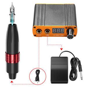 Meilleur <span class=keywords><strong>prix</strong></span> Ensemble de machine à tatouer complet professionnel pour débutants-<span class=keywords><strong>Kit</strong></span> de stylo de tatouage en alliage d'aluminium pour les sourcils et l'art corporel - Product Image 3