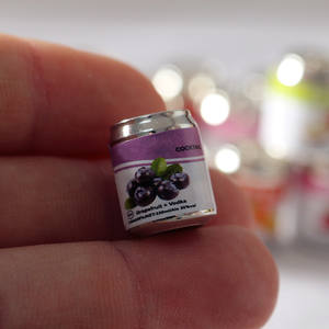 Casa de Muñecas de Plástico Hecha a Mano con Escena de Comida en Miniatura, Juguetes DIY, Mini Frutas, Vino, Latas de Refresco y Accesorios Playmobil - Product Image 3