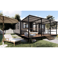 Maison de jardin modulaire préfabriquée, conteneurs pour hôtels et complexes hôteliers, maison conteneur pliable et extensible de 40 pieds pour maison de luxe extérieure