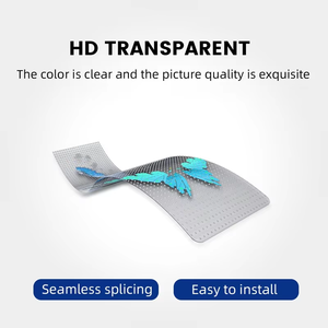 Bán Buôn trong nhà dính trong suốt linh hoạt <span class=keywords><strong>LED</strong></span> hiển thị phim trong suốt Bảng điều chỉnh trong suốt <span class=keywords><strong>LED</strong></span> màn hình phim cho thủy tinh - Product Image 2