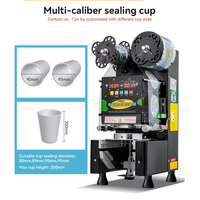 Équipement de restauration commerciale, machine de scellage automatique à grande vitesse pour gobelets en papier, plastique et mousse de boissons, 90 95 mm