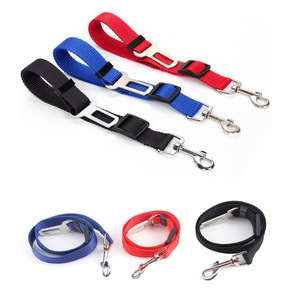 Ceinture de sécurité pour animaux de compagnie, laisse réglable pour chien, pour les voyages en véhicule, ceinture de traction durable, couleurs rouge, bleu, noir - Product Image 5