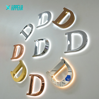 Enseigne LED personnalisée pour entreprise, enseigne en lettres LED, enseigne en acrylique rétroéclairée 3D pour salons de beauté, logo mural, enseignes électroniques