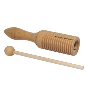 Guiro en bois avec marteau pour les cours de musique des enfants, percussion à tonalité naturelle, sûre et facile à utiliser - Product Image 4
