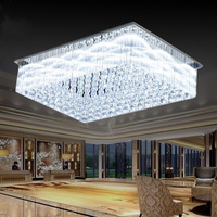 TOGETHER Lustres De Luxe Décor Nordique Espace Commercial Hôtel Or Grand Verre Rectangulaire Plafond En Cristal Led Lustre