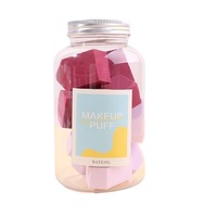 Éponge de maquillage en forme d'œuf, non latex, pour application humide et sèche, avec bouteille flottante en forme de goutte, incluse.