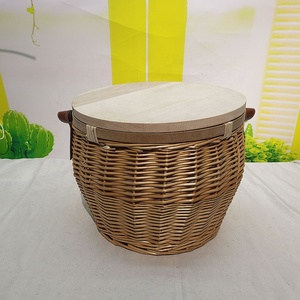 Rổ Dã Ngoại Đan Bằng Liễu Gai Tròn Cách Nhiệt Sơ Cấp - Product Image 2