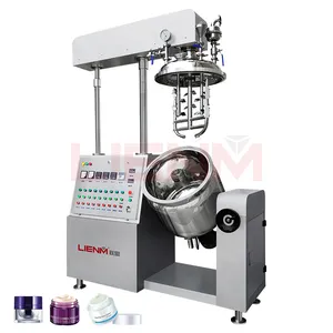 Küçük vakum homojenleştirici kozmetik krem karıştırma makinesi emülsifiye homojenleştirici kremler temel kozmetik üretim ekipmanları