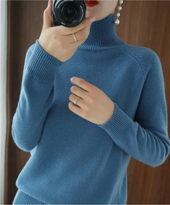 Suéter de Cuello Alto para Mujer, Otoño Invierno 2023, Grueso y Cálido, Moda Coreana, Prendas de Punto, Pullovers de Manga Larga, Tops Básicos de Punto - Product Image 6
