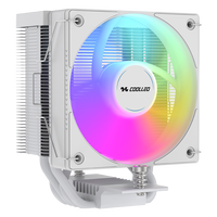 Refroidisseur d'air pour processeur Coolleo B40S-DIG-WH-ARGB, radiateur d'ordinateur ARGB, 14e génération Core I3-i7 LGA 115X 1200 1700 AMD AM4 / 5 TDP200W