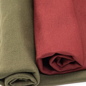 Tela de algodón elástico 8S Workwear Slub, sarga de derecha, tejido Sirospun, elástico, color caqui, en stock. - Product Image 1