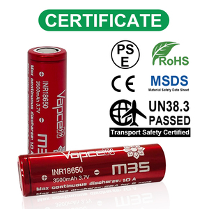 M35 18650 3500 <span class=keywords><strong>mah</strong></span> 10a/25a <span class=keywords><strong>3.6v</strong></span> סוללת ליתיום יון לעומת סוללות נטענות 35e עבור פנס 3500 <span class=keywords><strong>mah</strong></span> 10a תא - Product Image 4