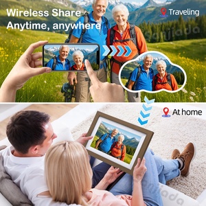 กรอบรูปดิจิตอลเฟรมโอ,กรอบรูปดิจิตอลอัจฉริยะขนาด 10.1 นิ้วพร้อม WiFi ความจุ 32G ส่งรูปภาพและวิดีโอผ่านแอพ (กรอบไม้สีเข้ม) - Product Image 3