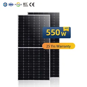 Anern 태양 전지 패널 반 셀 535W 540W 545W 550W TUV/CE 인증과 양얼굴 태양 전지 패널