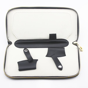 Wholesale Barber Scissors <b>Leather</b> Bag Hair Scissors Case Black Bag for <b>Tools</b> Scissors - Product Image 1