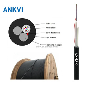 Câble à fibres optiques aériennes GYFXY 12 cœurs, entièrement diélectrique, autoportant - Product Image 2