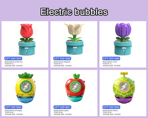 เครื่องทำฟองสบู่ไฟฟ้ารูปดอกไม้และผลไม้พร้อมไฟ  แบบตั้งโต๊ะ  รุ่นขายดี  ทำฟองสบู่กุหลาบ ทิวลิป สับปะรด ของเล่นสำหรับงานปาร์ตี้ - Product Image 6