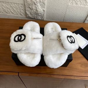 Luxury Designer <b>Women</b> Fashion Fur Slippers Thick Soles Providing Height Warmth High End Custom Outdoor Walking <b>Shoes</b> - Product Image 1