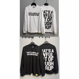 25ss <span class=keywords><strong>COUG</strong></span> Estilo Americano Moda Urbana Marca de Algodón con Estampado Digital Camiseta de Manga Larga Casual de Corte Holgado para Parejas del Mismo Estilo - Product Image 3