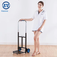 Chariot de livraison portable d'extérieur avec roues de chargement, petite remorque en acier pliable et traînante
