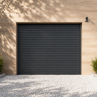 Volet roulant en aluminium courbé de 77 mm, robuste, coupe-vent, isolé, électrique, automatique, moderne pour porte de garage