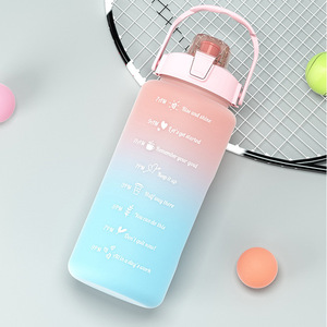 Botol Minum PC Tiga Bagian, Kapasitas Besar, Motif Gradasi Es, Portable, untuk Olahraga - Product Image 3