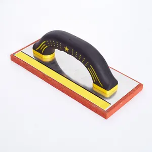 Grout Sponge Plastic Float Ding Yue Hot Sales Factory Direct Tile Wash Yellow Sponge Float With PS Handle