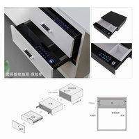 Organisateur d'accessoires de garde-robe Nisko en gros, boîte de rangement métallique avec serrure à empreinte digitale pour bijoux