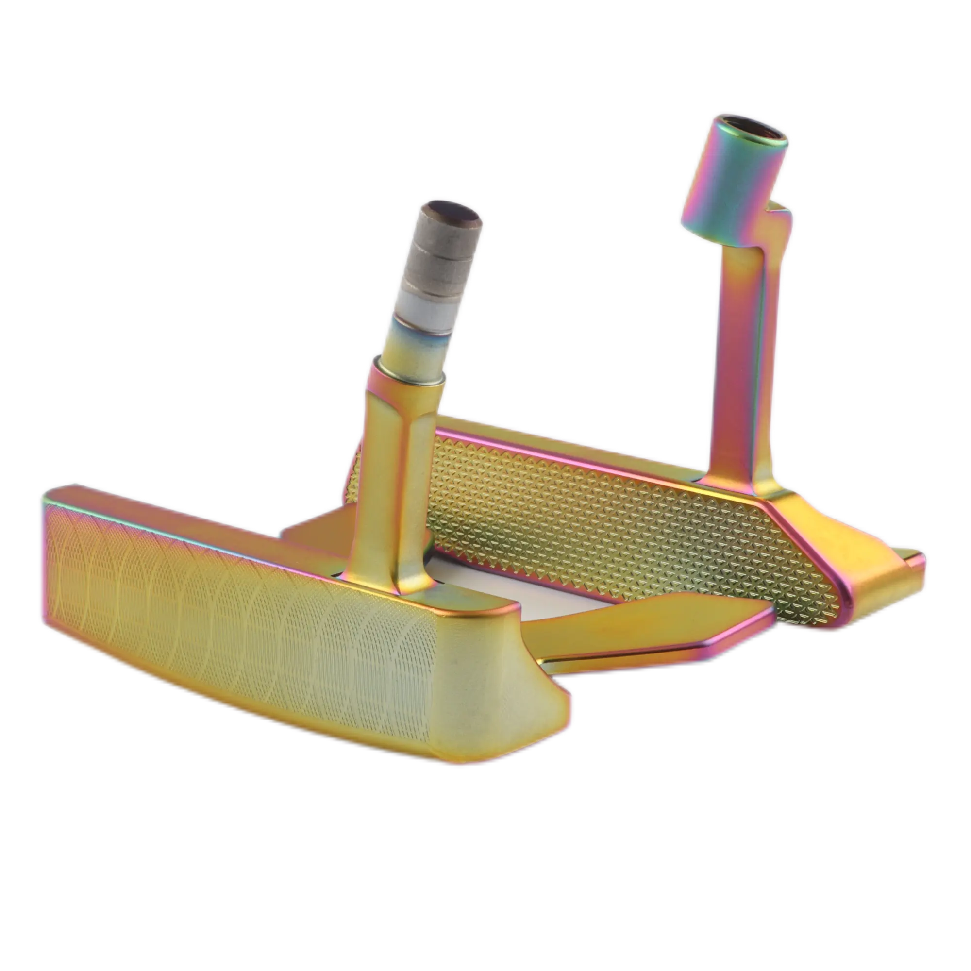 Palo de golf forjado barato OEM al por mayor de acero inoxidable CNC fresado de las dos manos Putter de golf para hombres y mujeres