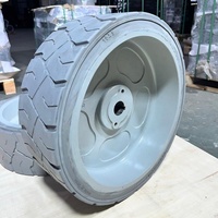 Moule en caoutchouc gris sur roue 15x5, bande de roulement ferme, résistant à l'usure, type plat pour Genie GS2032 GS2046 GS2632 GS2646 GS3232 GS3246