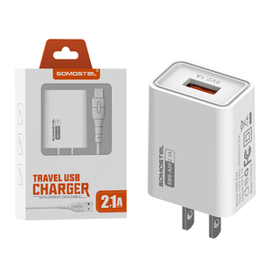 Cargador de Pared USB Somostel de 10W 2.1A para Celulares, Cargador Rápido para Teléfono Móvil - Product Image 1