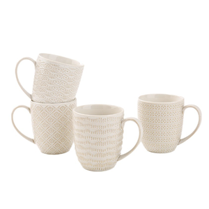 High Quality <b>Cheap</b> Wholesale Relief Retro Home Office Painted Embossed Coffee Ceramic Mugs - Product Image 4
