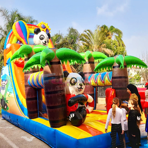 Tobogán inflable comercial con forma de panda para niños, castillo inflable para fiestas infantiles al aire libre. - Product Image 2