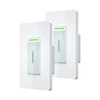 Interrupteur mural intelligent tactile 3 voies certifié ETL FCC CETL avec Wi-Fi, 240V, contrôle via l'application Smart Life, installation facile