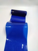 Rideau en bande de PVC transparent bleu, rideau de porte nervuré transparent résistant au froid pour entrepôt, usine, atelier LANGFANG WANMAO