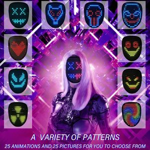 DAMAI Moving Eyes Mask with Gesture Sensing Costume Cosplay Mask Party Unisex LED Lighted Face Transforming LED Mask - Product Image 4