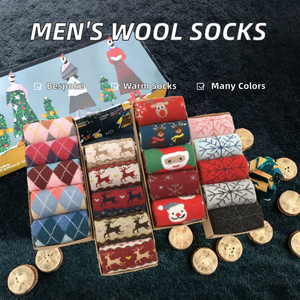 الخريف والشتاء الدافئ الصوف الأعمال اللباس الكلاسيكي الجملة طاقم المضادة للبكتيريا صفعة أنبوب عارضة هدية عيد الميلاد الجوارب - Product Image 2