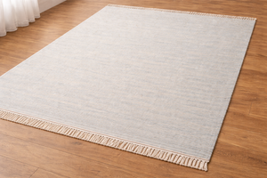 Patina - Hand-Woven Distressed Damask Rug | Teal & Ivory | Wool Viscose Blend | Custom Sizes Available - Product Image 3