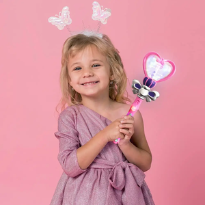 هدايا الأطفال بالجملة تضيء عصا القلب أدى متوهجة عصا الأميرة الدوار تضيء السحر خرافية القلب عصا الدوار - Product Image 6