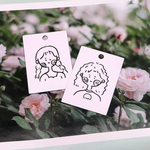 การ์ดบรรจุภัณฑ์เครื่องประดับกระดาษเคลือบพร้อมภาพลายเส้นสำหรับโชว์ต่างหูในไลฟ์สด - Product Image 6