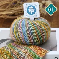 50g teint fil de coton tricot à la main anti-boulochage OE Technics Chenille fil boule peigné