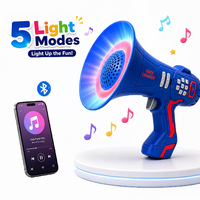 MILI Jouet Mégaphone Portable pour Enfants avec Changeur de Voix, Karaoké Musical, Enregistrement, Lumière LED, 5 Effets Vocaux, Rechargeable