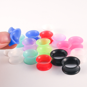 Evorte – Dilatateurs d'oreilles en silicone de haute qualité, flexibles, à <span class=keywords><strong>double</strong></span> évasement, de 3 à 25 mm, pour piercing de base, bijoux unisexes - Product Image 4