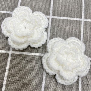 Nouvelles fleurs éternelles artificielles en laine crochetée à la main, 4cm, 5cm, 6cm, plusieurs têtes de fleurs au crochet comme cadeaux de fêtes - Product Image 5