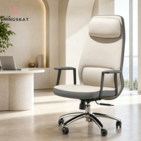Chaise de bureau ergonomique à dossier haut, pivotante, avec support lombaire pour le bureau, la maison et l'espace de travail