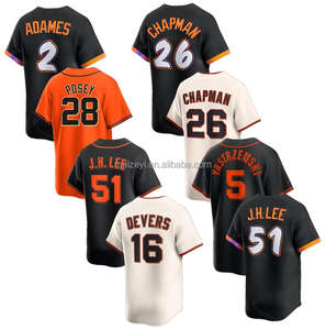 Лучшее качество сшитая #16 Rafael Devers #51 Jung Hoo Le #5 Yastrzemski #2 Willy Adames #26 Matt Chapman американская бейсбольная майка - Product Image 1