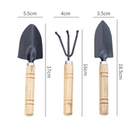 Mini Outils de Jardinage Portables, Pelle à Tête Métallique, Bêche de Lac, Outil de Jardinage pour Relever le Sol et Cultiver des Fleurs, Manche en Bois